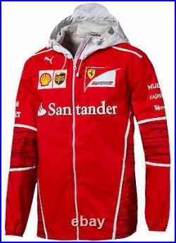 Authentic 2017 Puma Scuderia Ferrari Team Full Zip Hooded Rain Jacket 762184-01