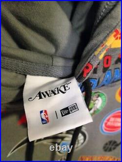 Awake NY x New Era NBA Full Team Logos Pullover Hoodie Men's XL NWT with Defect