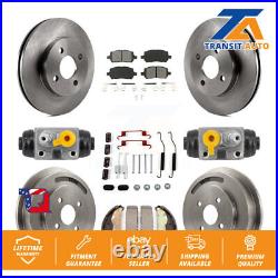 Brake Rotor Semi-Metallic Pad And Drum Front Rear Kit (9Pc) For Chevrolet Cobalt