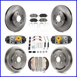 Brake Rotor Semi-Metallic Pad And Drum Front Rear Kit (9Pc) For Chevrolet Cobalt