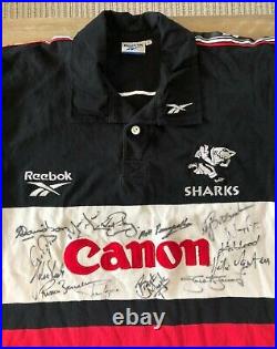 Coastal Sharks Rugby Union SIGNED Jersey by FULL 1999-2000 Squad (AUTHENTIC)