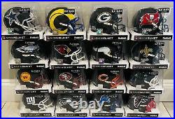 Fanatics Flat Black Riddell Alternate Mini Helmet Full 31 Team NFL Set Brand New