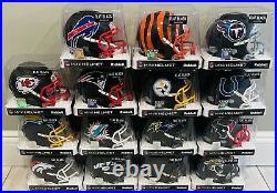 Fanatics Flat Black Riddell Alternate Mini Helmet Full 31 Team NFL Set Brand New