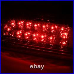 Fits 1990-1997 F150/F250/Bronco FULL LED Chrome/Red Brake Lamp Rear Tail Light
