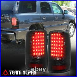 Fits 2000-2006 Suburban/Tahoe/Yukon FULL LED Black/Smoke Brake Lamp Tail Light
