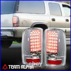 Fits 2000-2006 Suburban/Tahoe/YukonFULL LEDChrome/Clear Brake Lamp Tail Light