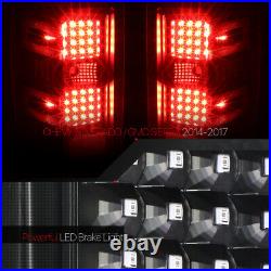 Fits 2014-2019 Silverado/SierraFULL LEDBlack/Clear Brake Lamp Rear Tail Light