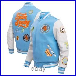 Freeze Max Scooby-Doo Blue Team Scooby Doo Full-Zip Varsity Jacket Size 2XL NEW