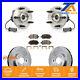 Front Hub Bearing Assembly Brake Rotor & Pad Kit For Chevrolet Cobalt Pontiac G5