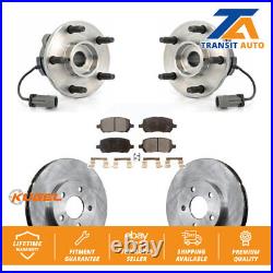 Front Hub Bearing Assembly Brake Rotor & Pad Kit For Chevrolet Cobalt Pontiac G5