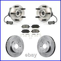 Front Hub Bearing Brake Rotor And Pad Kit For Chevrolet Cobalt With 5 Lug Wheels
