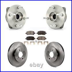 Front Hub Bearing Brake Rotor Pad Kit For Chevrolet Cobalt Pontiac G5 Saturn Ion