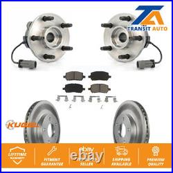 Front Hub Bearing Coated Brake Rotor And Pad Kit For Chevrolet Cobalt Pontiac G5