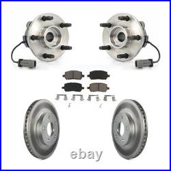 Front Hub Bearing Coated Brake Rotor And Pad Kit For Chevrolet Cobalt Pontiac G5