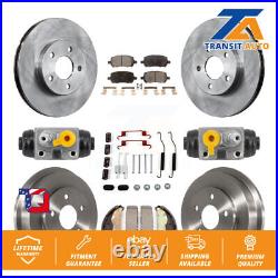 Front Rear Brake Rotor Ceramic Pad & Drum Kit (9Pc) For Chevrolet Cobalt Pontiac