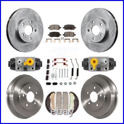 Front Rear Brake Rotor Ceramic Pad & Drum Kit (9Pc) For Chevrolet Cobalt Pontiac