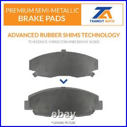 Front Rear Brake Rotor Semi-Metallic Pad & Drum Kit For Chevrolet Cobalt Pontiac