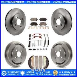 Front Rear Brake Rotors Semi-Metallic Pad Drum Kit (7Pc) For Chevrolet Cobalt G5