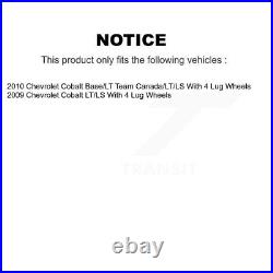 Front Rear Disc Brake Rotors Ceramic Pad And Drum Kit (7Pc) For Chevrolet Cobalt