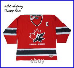 Full Send Team Canada Hockey RED Jersey Plus Sz XXL Embroidered Patch