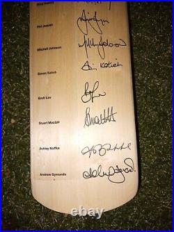 Full Size Australian Test Team Autographed Bat With Letter Of Authenticity