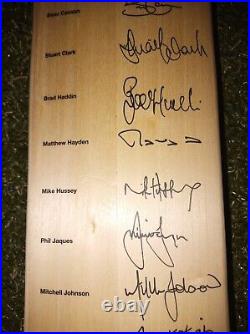 Full Size Australian Test Team Autographed Bat With Letter Of Authenticity
