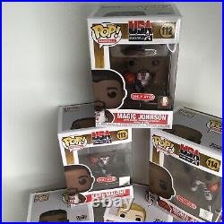 Funko Pop! USA Basketball Dream Team Full Set Lot Of 6 Michael Jordan Pippen NBA