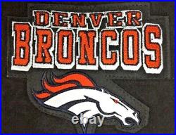 GIII Denver Broncos NFL Men's Full Zip Suede Leather Jacket NWT X-LARGE