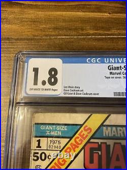 Giant Size X Men #1 CGC 1.8 1st App New X-men Team Storm 2nd Full Wolverine 1975