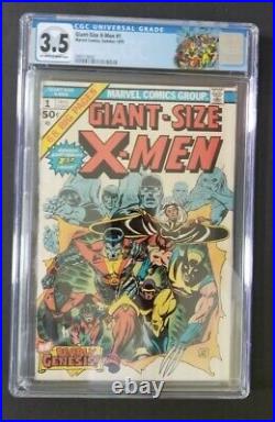 Giant Size X-men #1 Cgc 3.5 Oww Pgs 1st New X-men Team 2nd Full Wolverine
