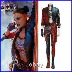 HZYM Suicide Squad Kill The Justice League Harley Quinn Cosplay Costume Leather