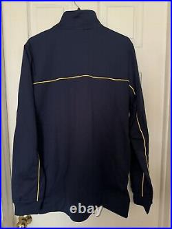 Jordan Men's L -TALL Michigan Wolverines Team Issued Full Zip Warmup Jacket NEW