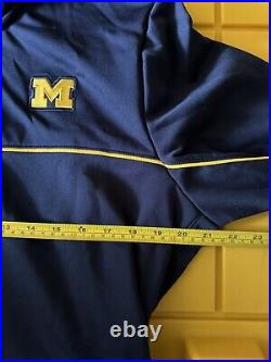 Jordan Men's L -TALL Michigan Wolverines Team Issued Full Zip Warmup Jacket NEW