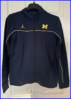 Jordan Men's Medium Michigan Wolverines Football Team PE Full-Zip Warmup Jacket