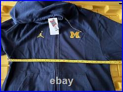 Jordan Mens L Michigan Wolverines Football Team Issue Full-Zip Hoodie DD6142-419