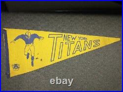 L@@K AFL New York Titans Vintage Defunct Circa 1960 Team Logo Full Size Pennant