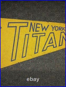 L@@K AFL New York Titans Vintage Defunct Circa 1960 Team Logo Full Size Pennant