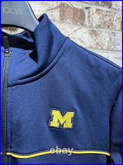 Large Jordan Men's Michigan Wolverines Team Issued Full Zip Warmup Jacket