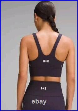 Lululemon Team Canada Wunder Train High-Neck Longline Bra Medium Support Sz 2