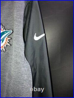 MIAMI DOLPHINS NIKE TEAM ISSUED FULL ZIP HOODIE JACKET NEW WithTAGS SZ-LARGE