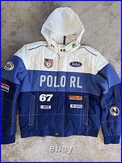 Men Polo Ralph Lauren Racing 1967 Downhill Ski Team Jacket Rare Comfort Size XL