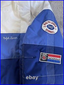 Men Polo Ralph Lauren Racing 1967 Downhill Ski Team Jacket Rare Comfort Size XL