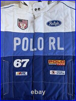 Men Polo Ralph Lauren Racing 1967 Downhill Ski Team Jacket Rare Comfort Size XL