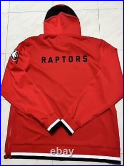 Men XLT Nike Showtime Toronto Raptors Full Zip Hoodie Red Team Issued Jacket NBA