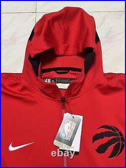 Men XLT Nike Showtime Toronto Raptors Full Zip Hoodie Red Team Issued Jacket NBA