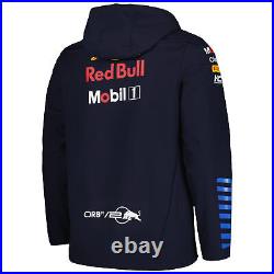 Men's Castore Navy Red Bull Racing 2024 Team Water Resistant Full-Zip Jacket