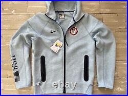 Men's Nike Olympic 2024 Team USA Tech Fleece Windrunner Hoodie FN1208-441 Size S