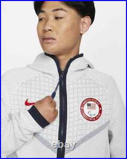 Men's Nike Sportswear Tech Pack U. S. Paralympic Team Full-Zip Hoodie M White