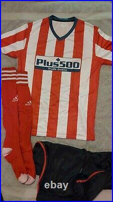 Mens full team adult football kits red and white replica kit. 19 kits numbered