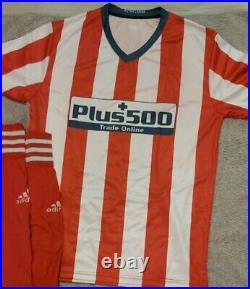 Mens full team adult football kits red and white replica kit. 19 kits numbered